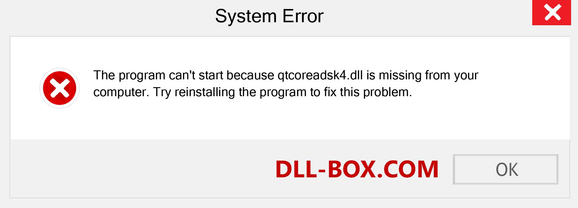  qtcoreadsk4.dll file is missing?. Download for Windows 7, 8, 10 - Fix  qtcoreadsk4 dll Missing Error on Windows, photos, images